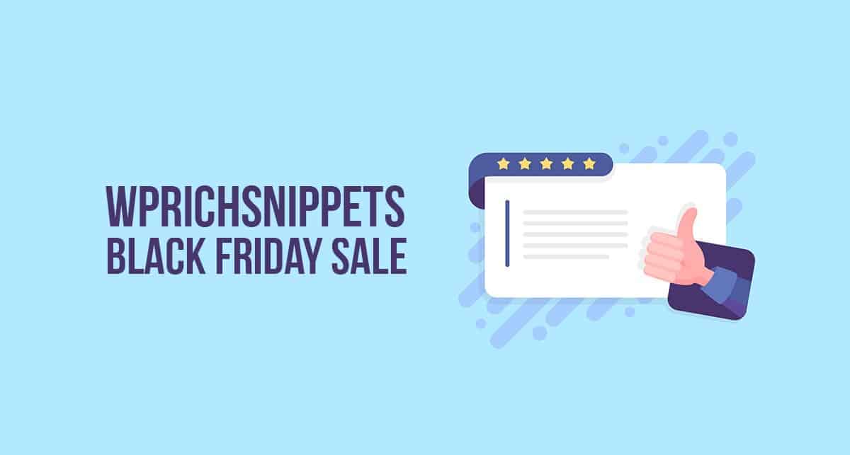 WPRichSnippets Black Friday Sale - 50% OFF
